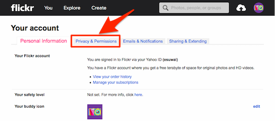 Flickr_Your_account