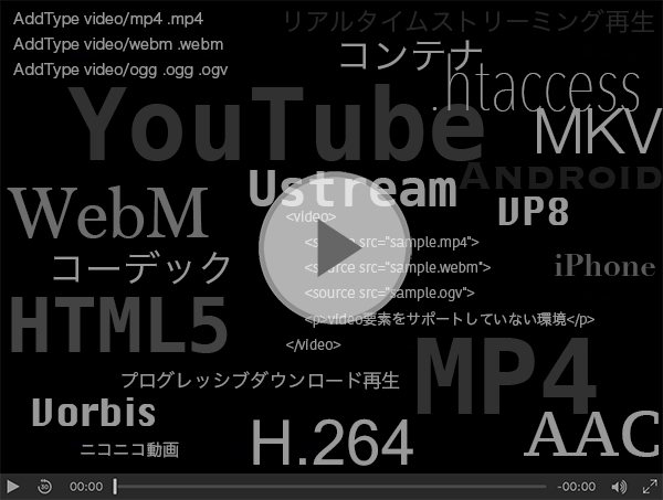 動画配信 ファイル形式は Mp4 で決まり 今後は Webm Mkv も Moshbox