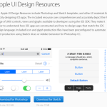 Apple、iOS 10向けiOSアプリ用UI素材「Apple UI Design Resources」をアップデート